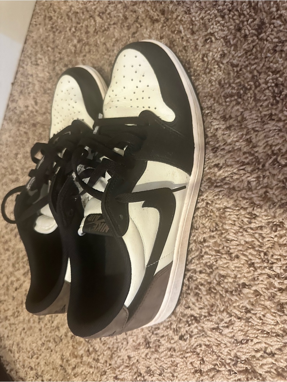 Nike Men’s Jordan Black and White Low-Top Sneakers